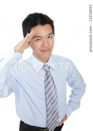 Yes Sir! Business man gives salute 11838691