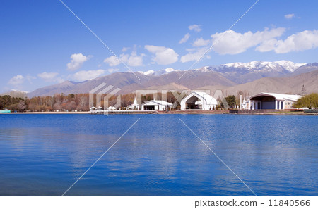 Architectural complex on bank of Issyk-Kul Lake 11840566