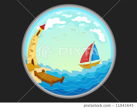Telescopic View of a Boat and a Lighthouse 11841645