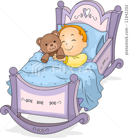 Baby Boy on Cradle 11842202
