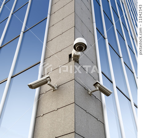 Security cameras on the wall 11842543