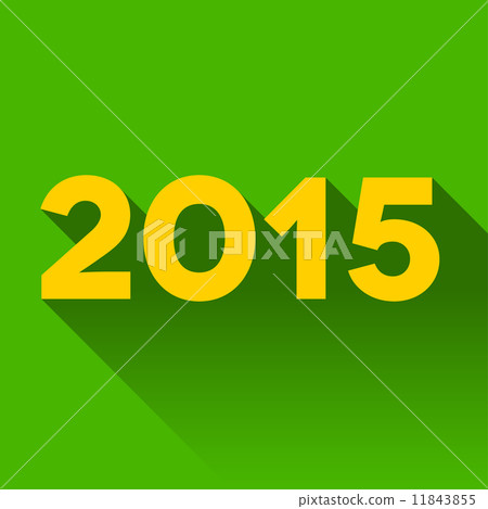 2015 year sign with long shadow 11843855