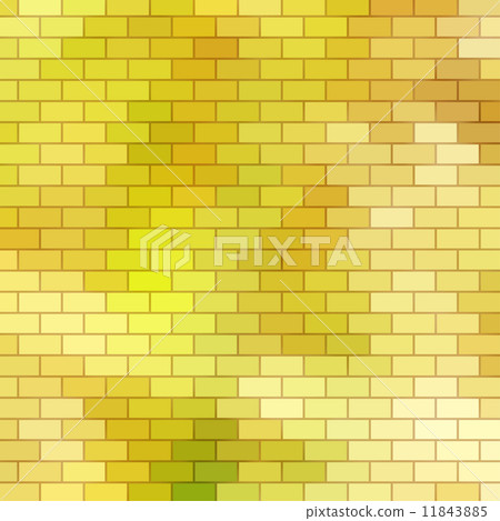 Autumn themed background with brick grid 11843885