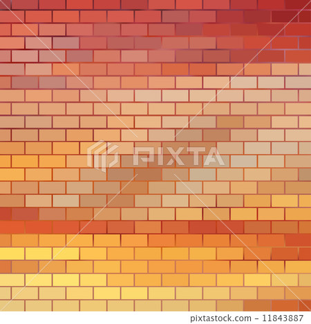 Sundown themed background with brick grid Sundown themed background with brick grid 11843887