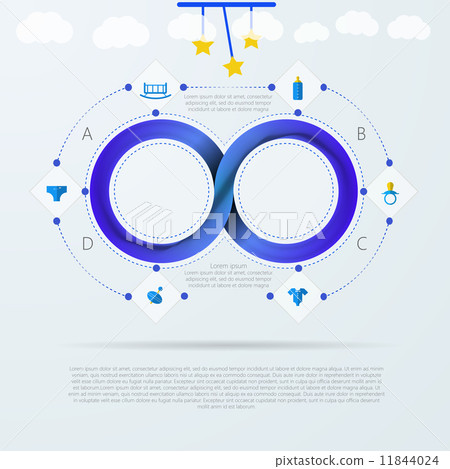 Vector infographic for baby things store with Mobius stripe 11844024