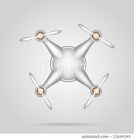 Vector illustration of gray quadrocopter Vector illustration of gray quadrocopter 11844145