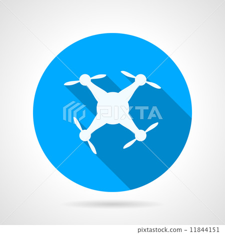 Circle vector icon for white quadrocopter 11844151