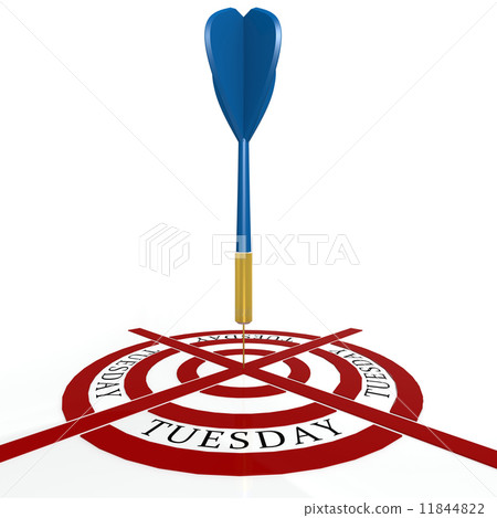 Dart board with Tuesday Dart board with Tuesday 11844822