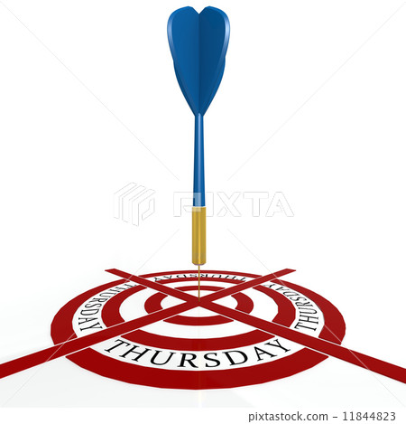Dart board with Thursday Dart board with Thursday 11844823