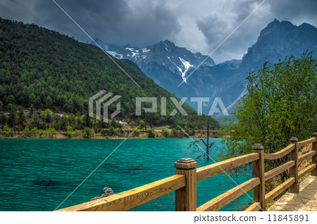 China Yunnan Province Lijiang Yulong Snow Mountain Lake of the White Water River 11845891
