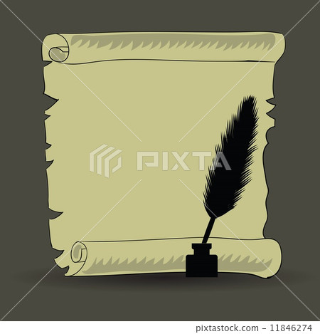 old paper and feather old paper and feather 11846274