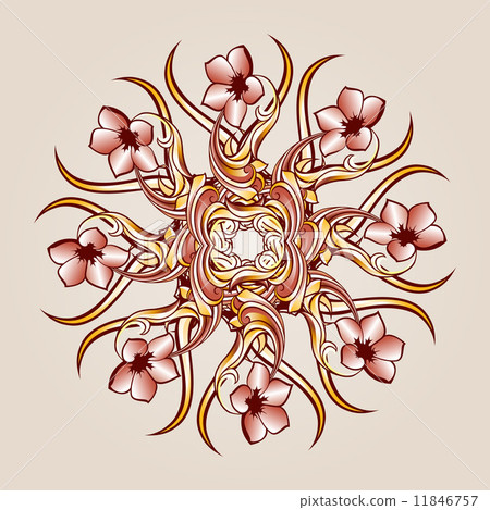 Flower pattern henna 11846757