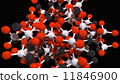 Molecule isolated on black 11846900