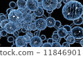 Molecule isolated on black 11846901