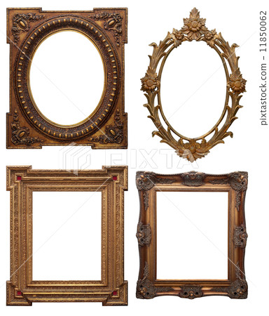 set of wooden clasic vintage picture frame, isolated with clipping path set of wooden clasic vintage picture frame, isolated with clipping path 11850062