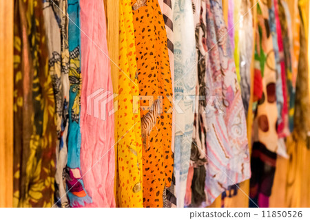 The scarf shop at the market The scarf shop at the market 11850526