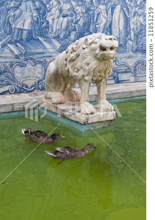 Portuguese tiled ancient fountain 11851259