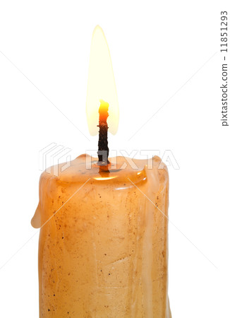 flame on lighted candle close up isolated flame on lighted candle close up isolated 11851293