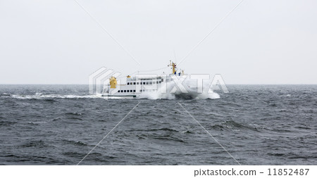 Ferry on his way to Helgoland island (Germany) 11852487