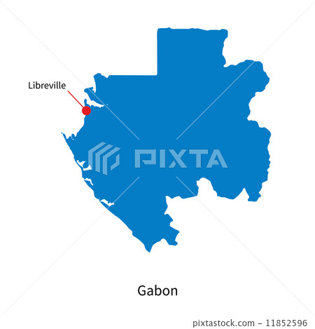 Detailed vector map of Gabon and capital city Libreville Detailed vector map of Gabon and capital city Libreville 11852596