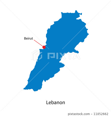 Detailed vector map of Lebanon and capital city Beirut Detailed vector map of Lebanon and capital city Beirut 11852662