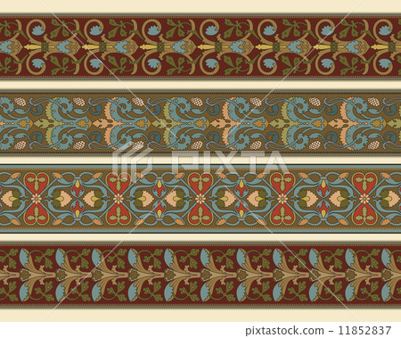 Set of four decorative borders 02 11852837