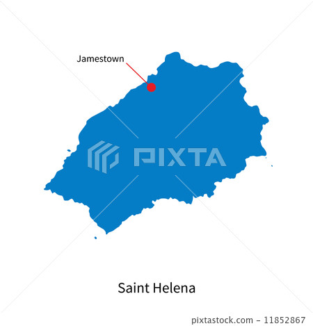 Detailed vector map of Saint Helena and capital city Jamestown Detailed vector map of Saint Helena and capital city Jamestown 11852867