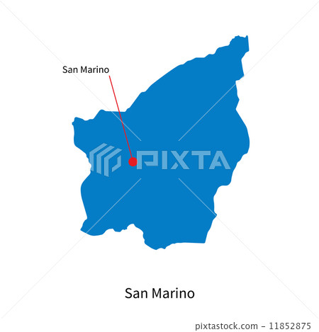 Detailed vector map of San Marino and capital city San Marino 11852875