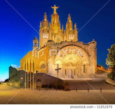 Tibidabo church on mountain in Barcelona 11852879
