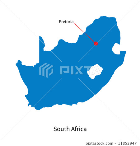 Map Of South Africa With Capital Cities Detailed Vector Map Of South Africa And Capital... - Stock Illustration  [11852947] - Pixta