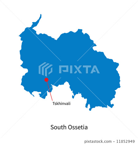 Detailed vector map of South Ossetia and capital city Tskhinvali Detailed vector map of South Ossetia and capital city Tskhinvali 11852949
