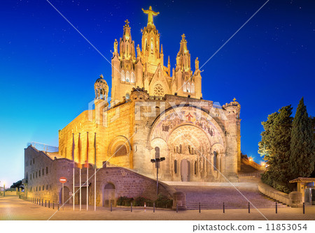 Tibidabo church on mountain in Barcelona 11853054
