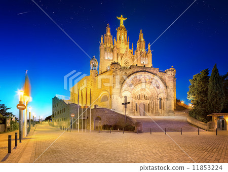 Tibidabo church on mountain in Barcelona 11853224