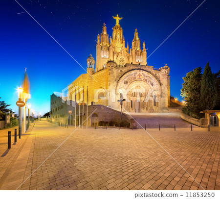 Tibidabo church on mountain in Barcelona 11853250