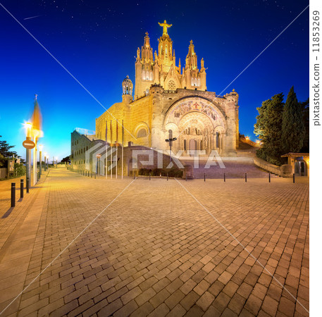 Tibidabo church on mountain in Barcelona Tibidabo church on mountain in Barcelona 11853269