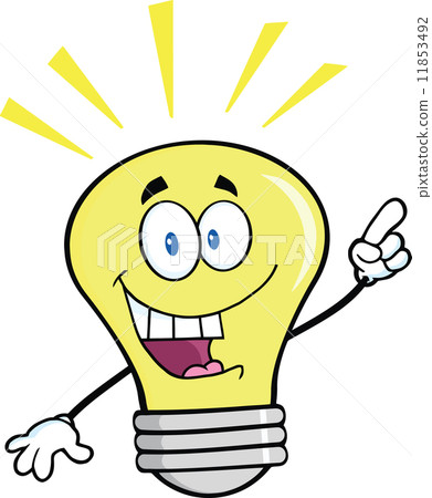 Light Bulb Cartoon Character With A Bright Idea Light Bulb Cartoon Character With A Bright Idea 11853492