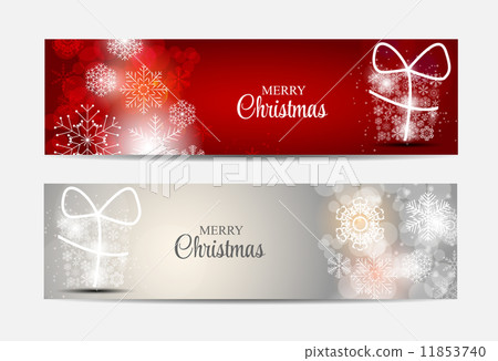Christmas Snowflakes Website Header and Banner Set Background Ve 11853740