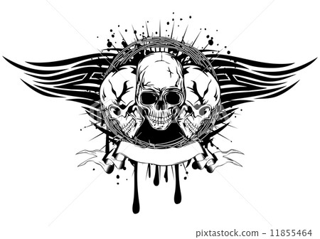 three skulls tribal 11855464