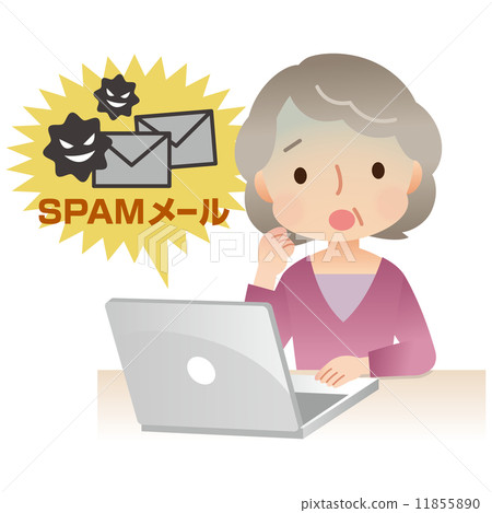 垃圾郵件計算機女老人 垃圾郵件計算機女老人 11855890