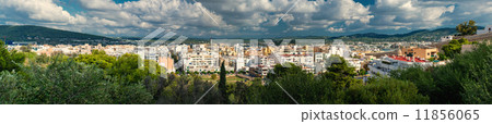 Panoramic view of Eivissa center. Ibiza, Spain 11856065