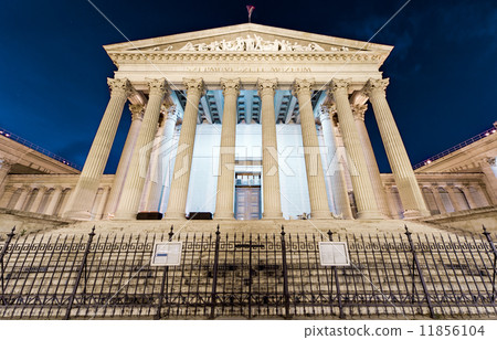 Budapest, Hungarian National Museum at night 11856104