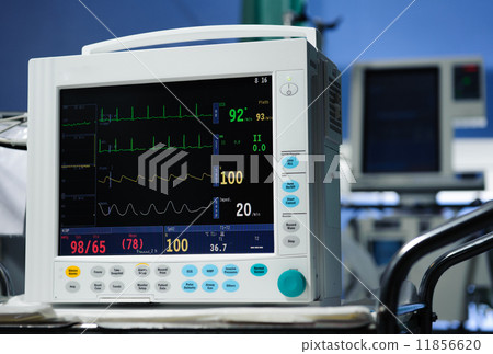 Anesthesia monitor description close-up Anesthesia monitor description close-up 11856620