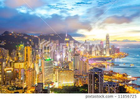 hong kong Skyline from braemar hill hong kong Skyline from braemar hill 11856725