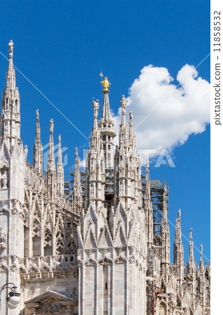 Italian Milan's Duomo Cathedral Spire Part: 2 Vertical Italian Milan's Duomo Cathedral Spire Part: 2 Vertical 11858532