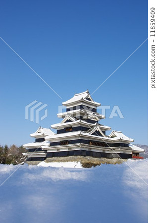 National Treasure Matsumoto Castle Snowscape 11859409