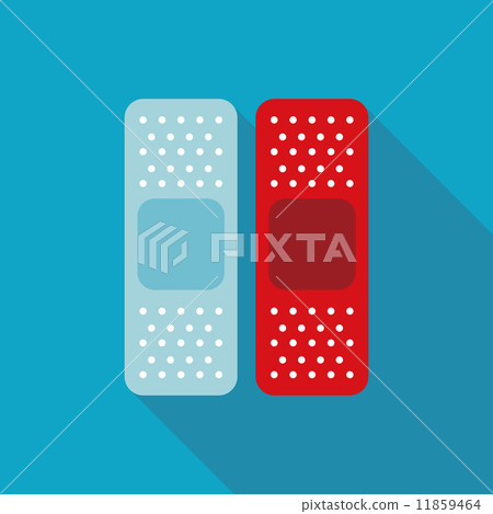 medical bandage Flat style Icon with long shadows 11859464