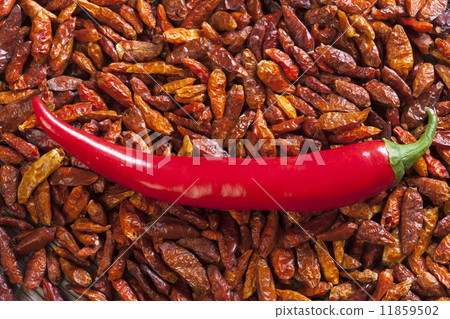 Background of dried chili peppers 11859502