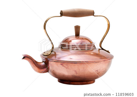 Copper tea pot isolated on white Background 11859603