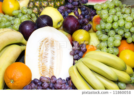 background of fresh fruits bunch berry, banana background of fresh fruits bunch berry, banana 11860058