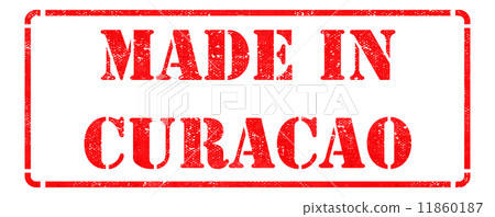 Made in Curacao on Red Stamp. 11860187